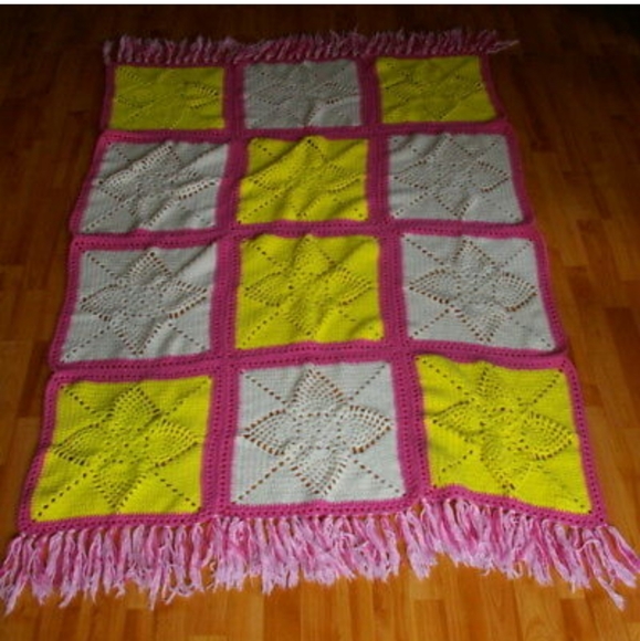 Granny Square Crochet Afghan Blanket Throw - Picture 8 of 8